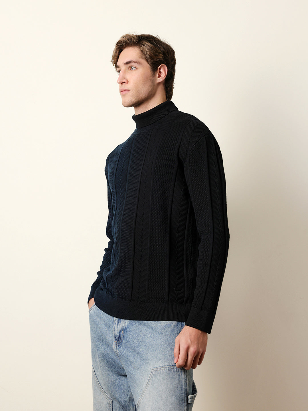 Men Multicolor Full Sleeve Relax T-Shirt
