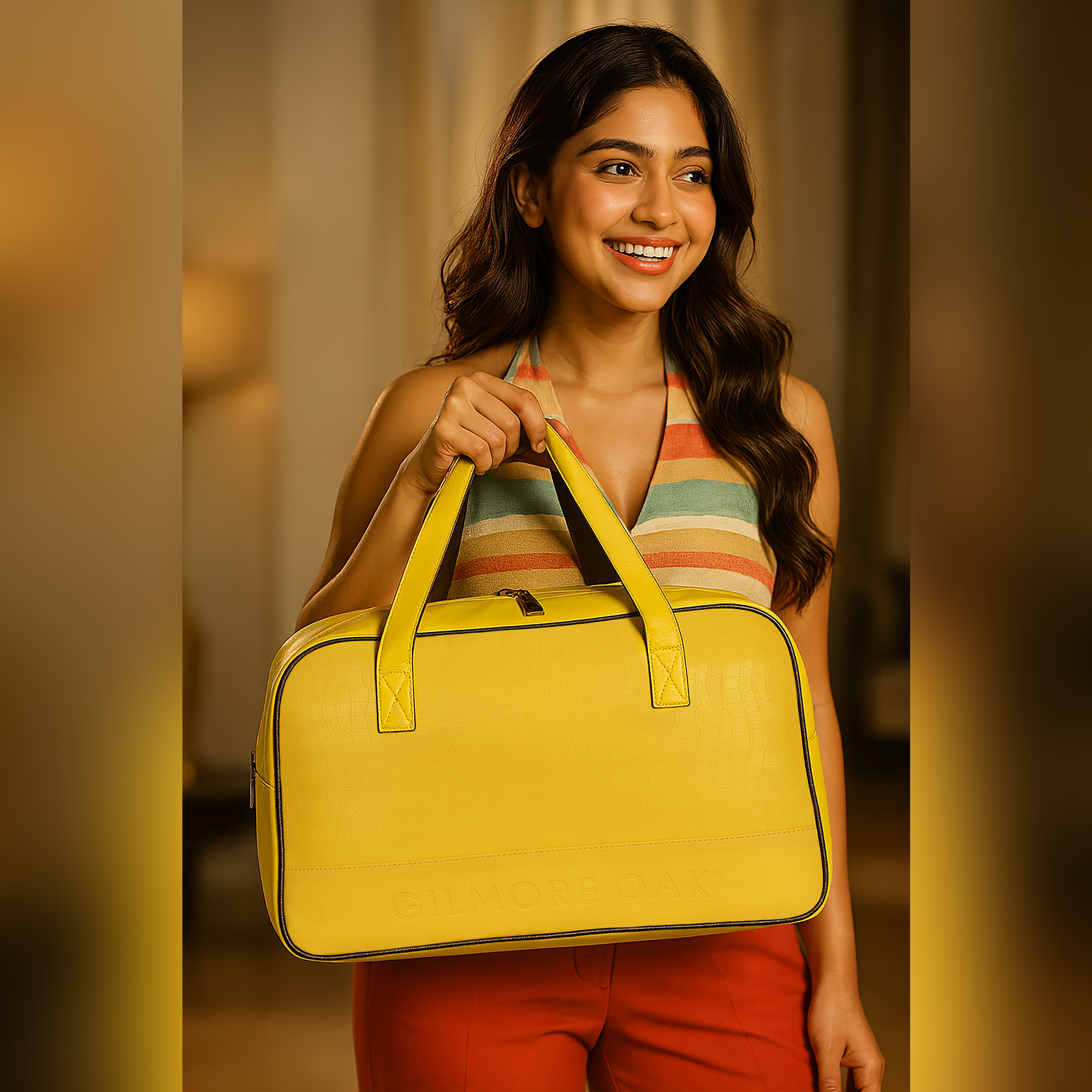 Yellow D'Bold 35L Duffle Bag
