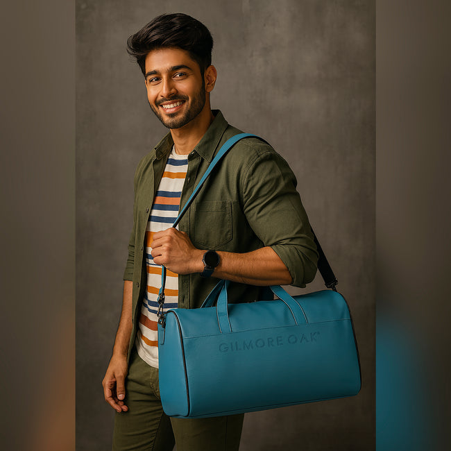 Blue Waveflex 30L Medium Leatherette Unisex Travel Duffle Bag