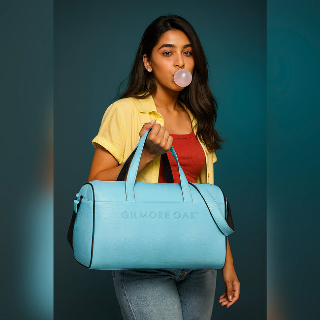 Blue Waveflex 30L Medium Leatherette Unisex Travel Duffle Bag