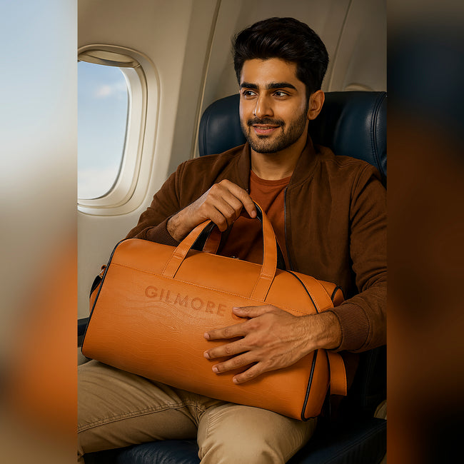 Beige Waveflex 30L Medium Leatherette Unisex Travel Duffle Bag