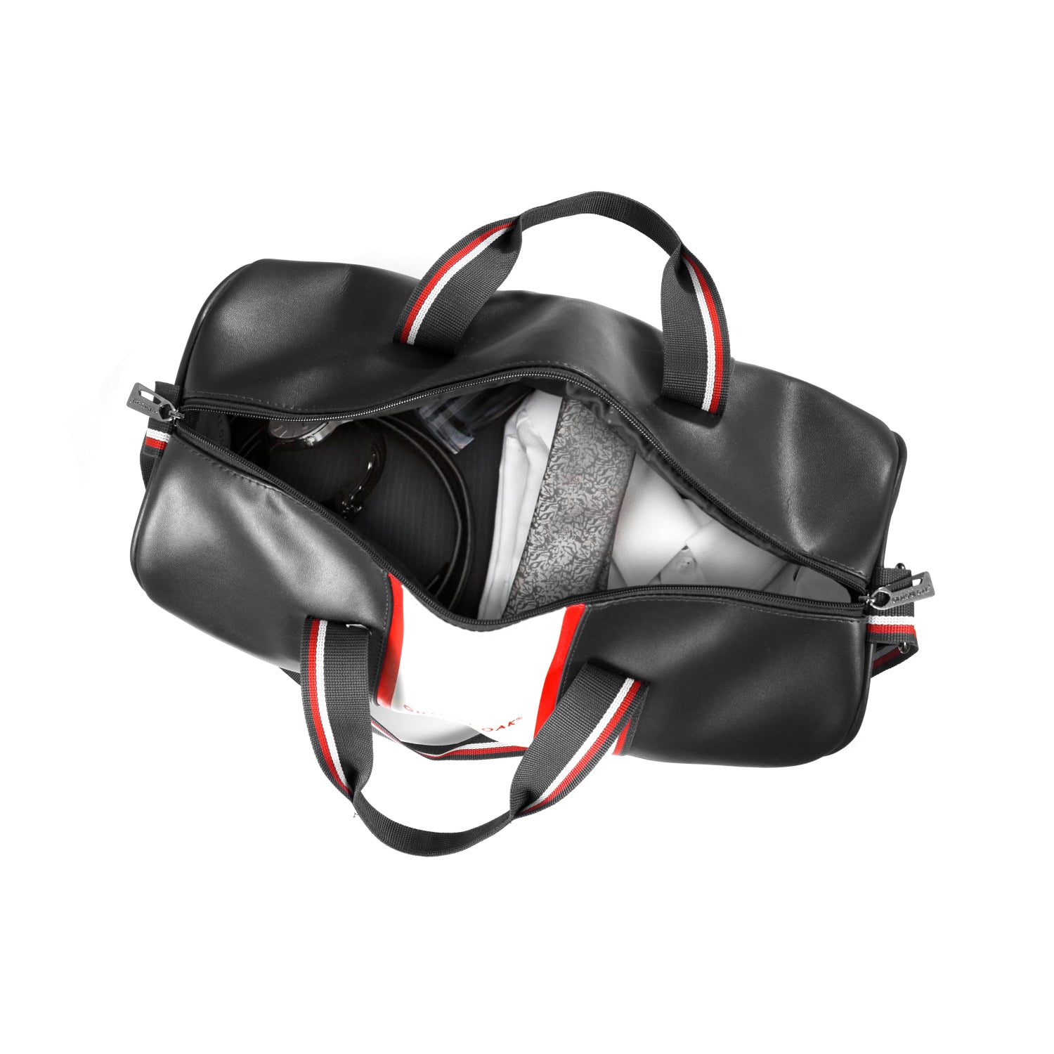 Black Deon Leatherette Unisex Duffle Bag