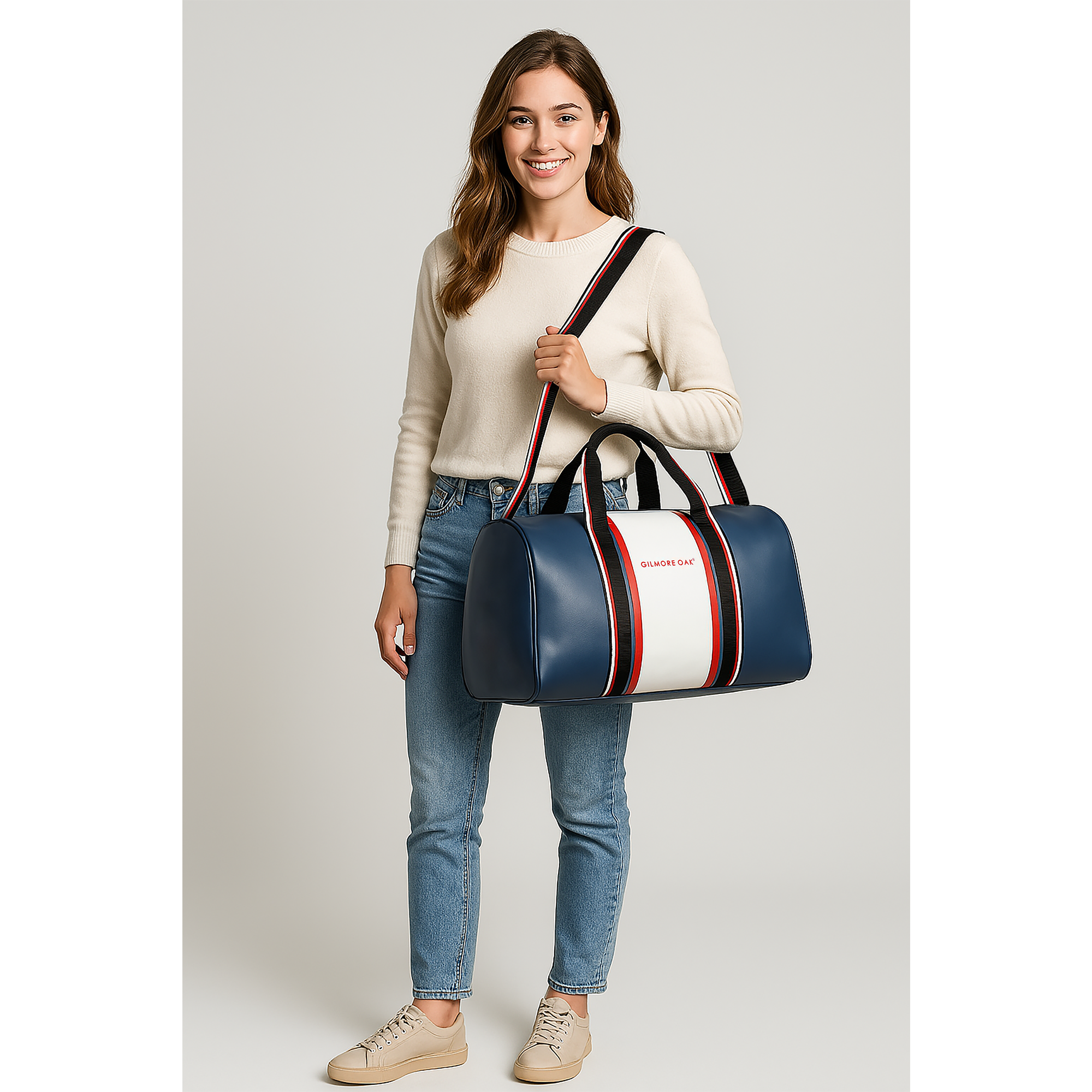 Blue Deon Leatherette Unisex Travel Duffle Bag