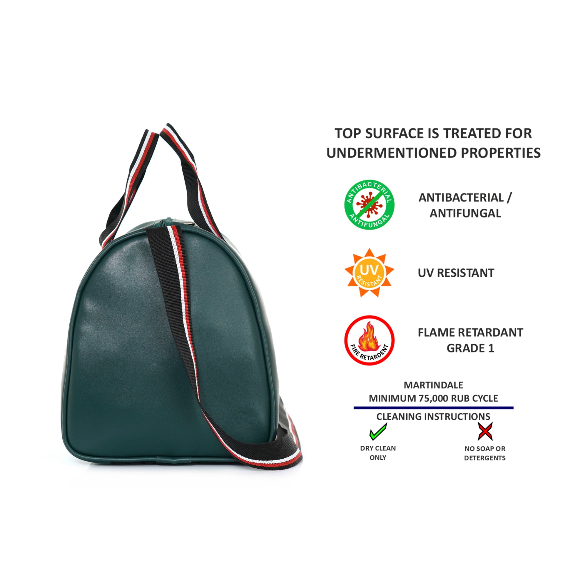 Green Deon Leatherette Unisex Travel Duffle Bag