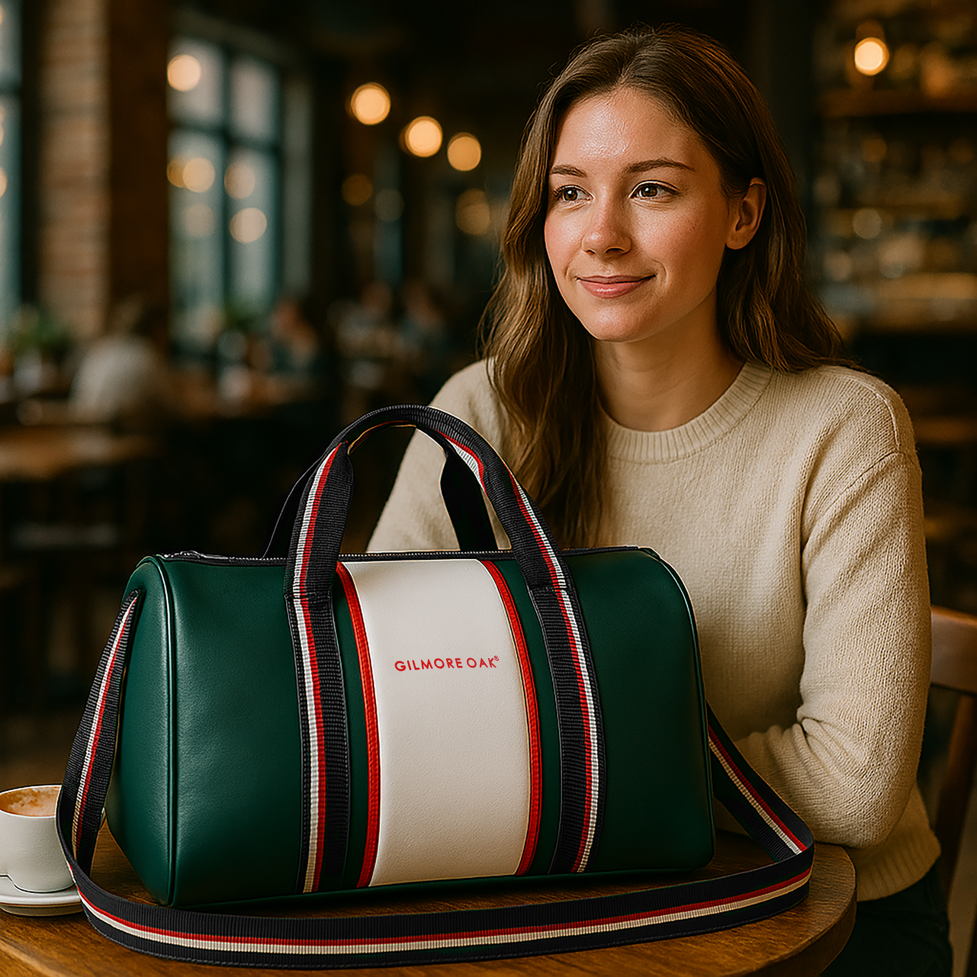 Green Deon Leatherette Unisex Travel Duffle Bag