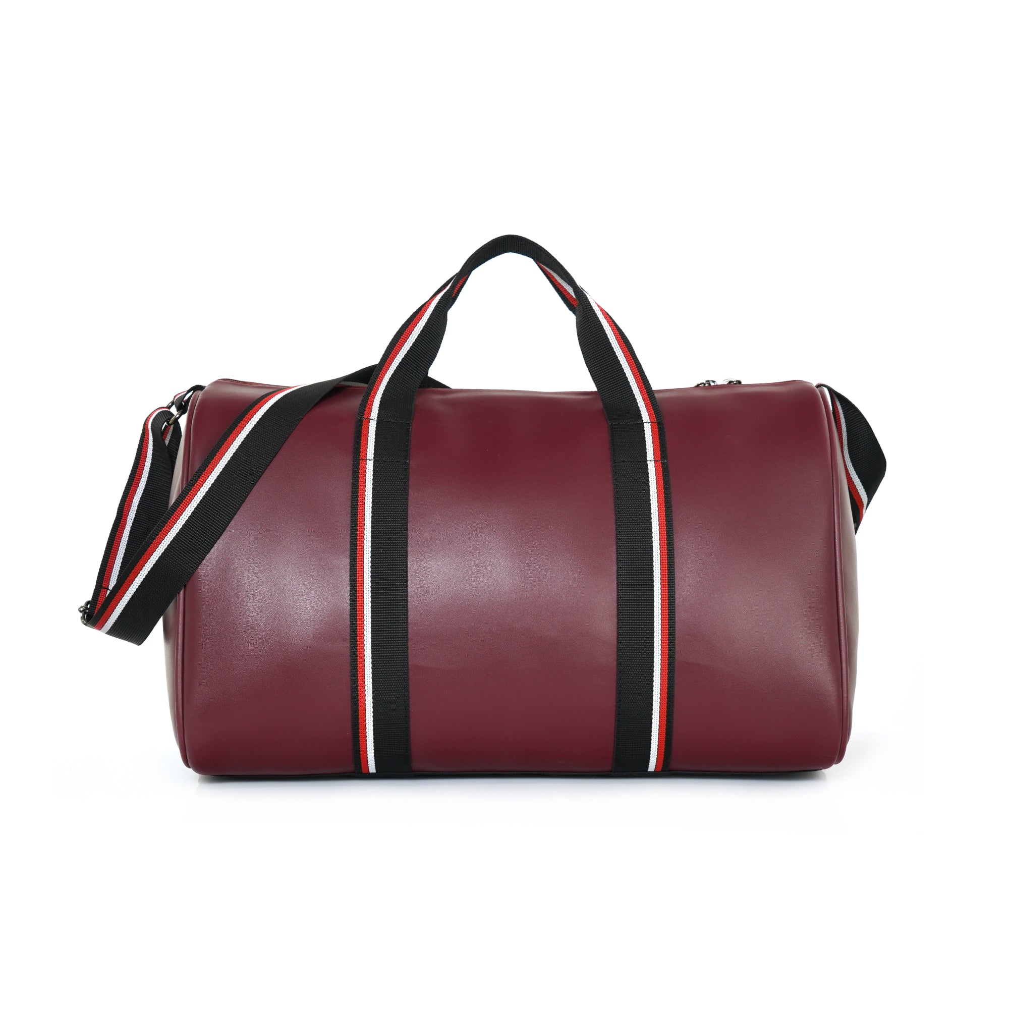 Maroon Deon Leatherette Unisex Travel Duffle Bag