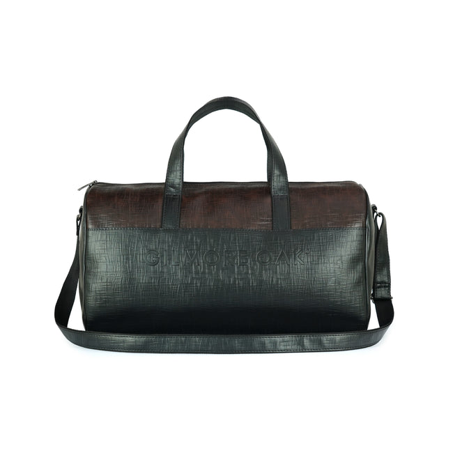 Black Spark Leatherette Unisex Weekender Travel Duffle Bag