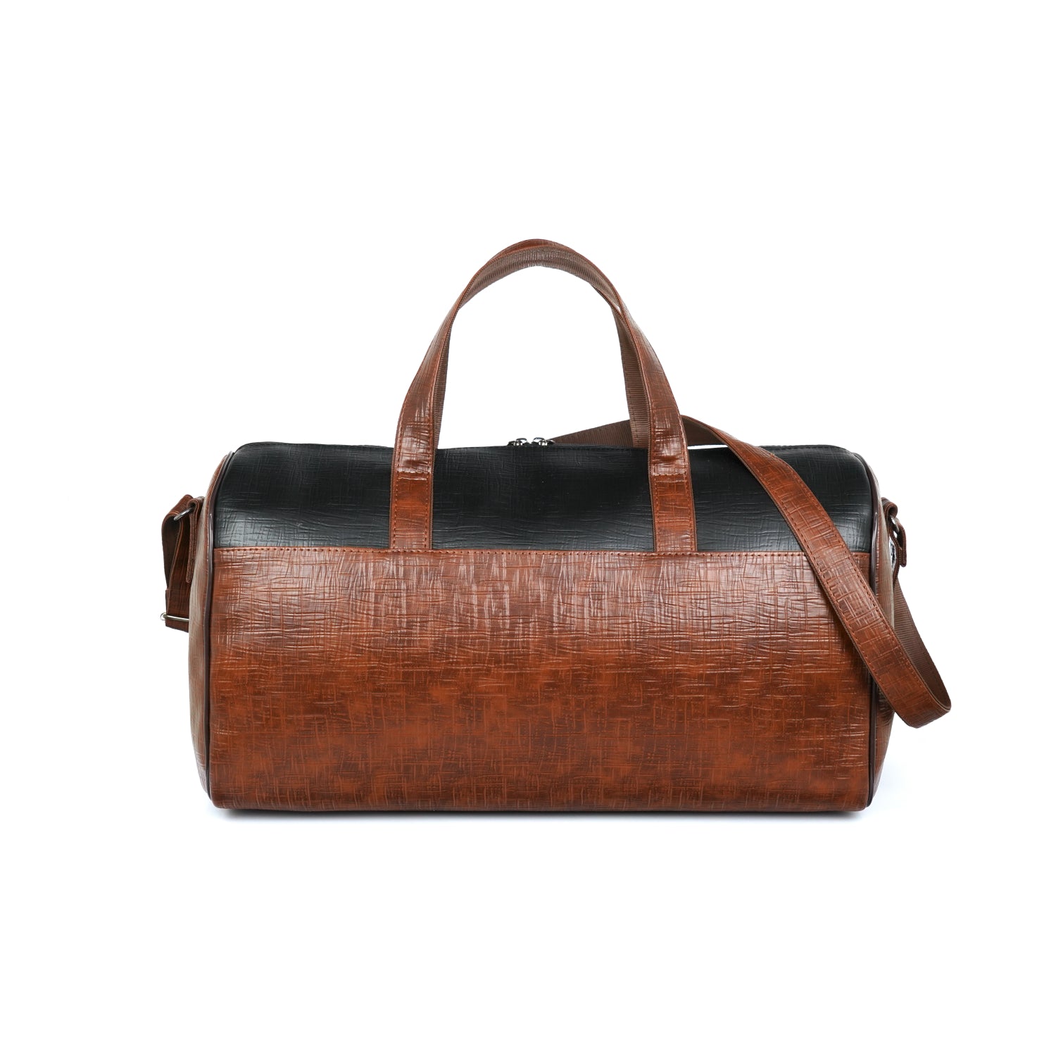 Beige Spark Leatherette Unisex Weekender Travel Duffle Bag
