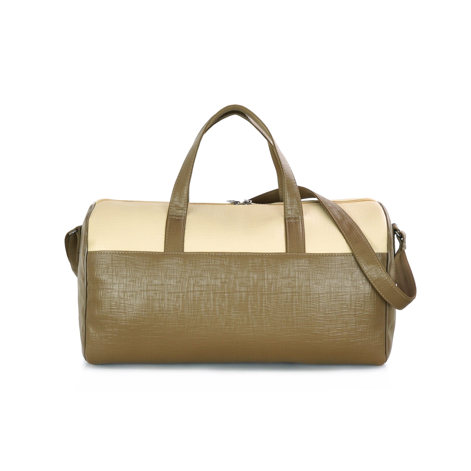 Brown Spark Leatherette Unisex Weekender Travel Duffle Bag