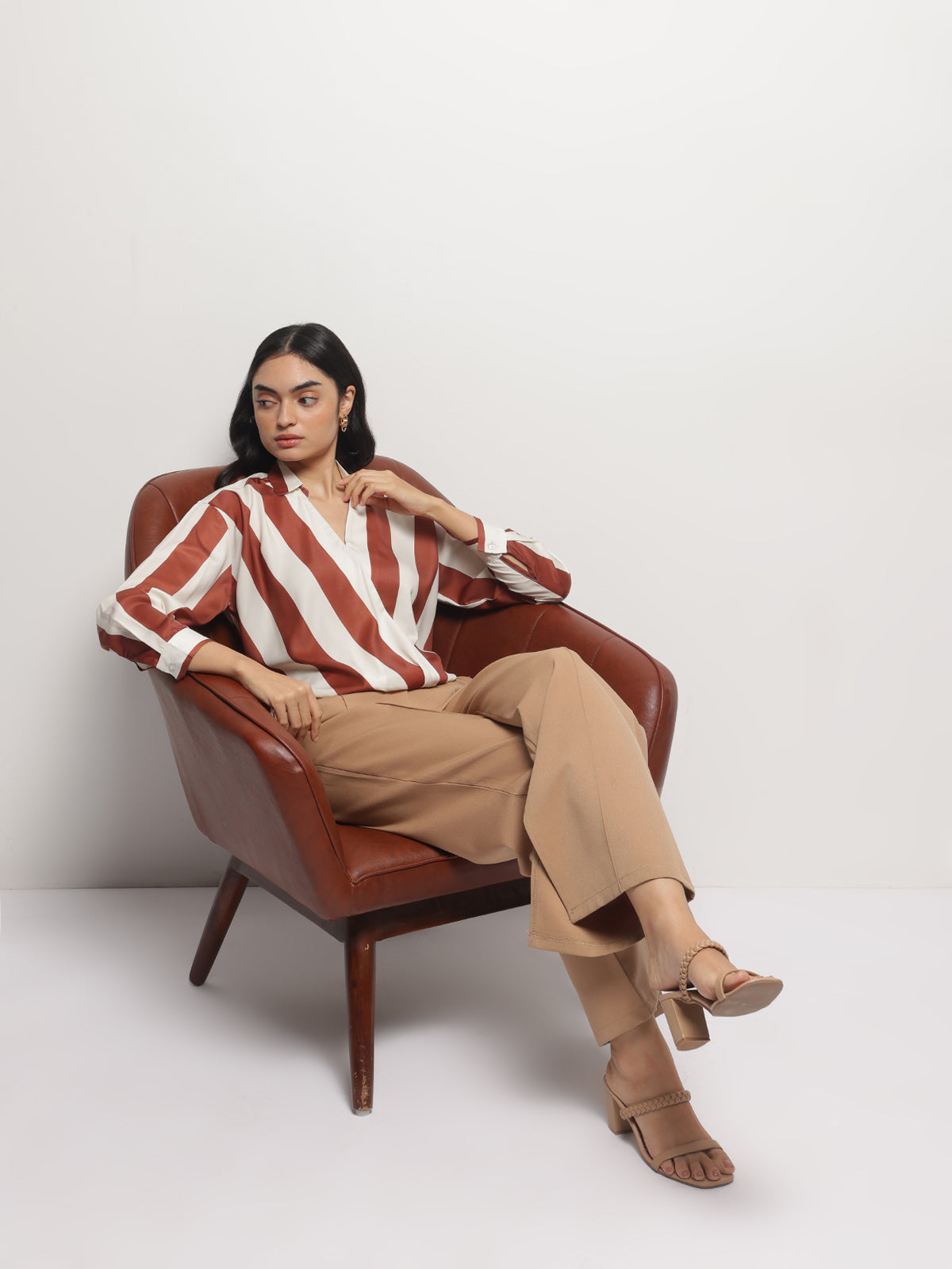 Women Asymmetrical Full Sleeves Top