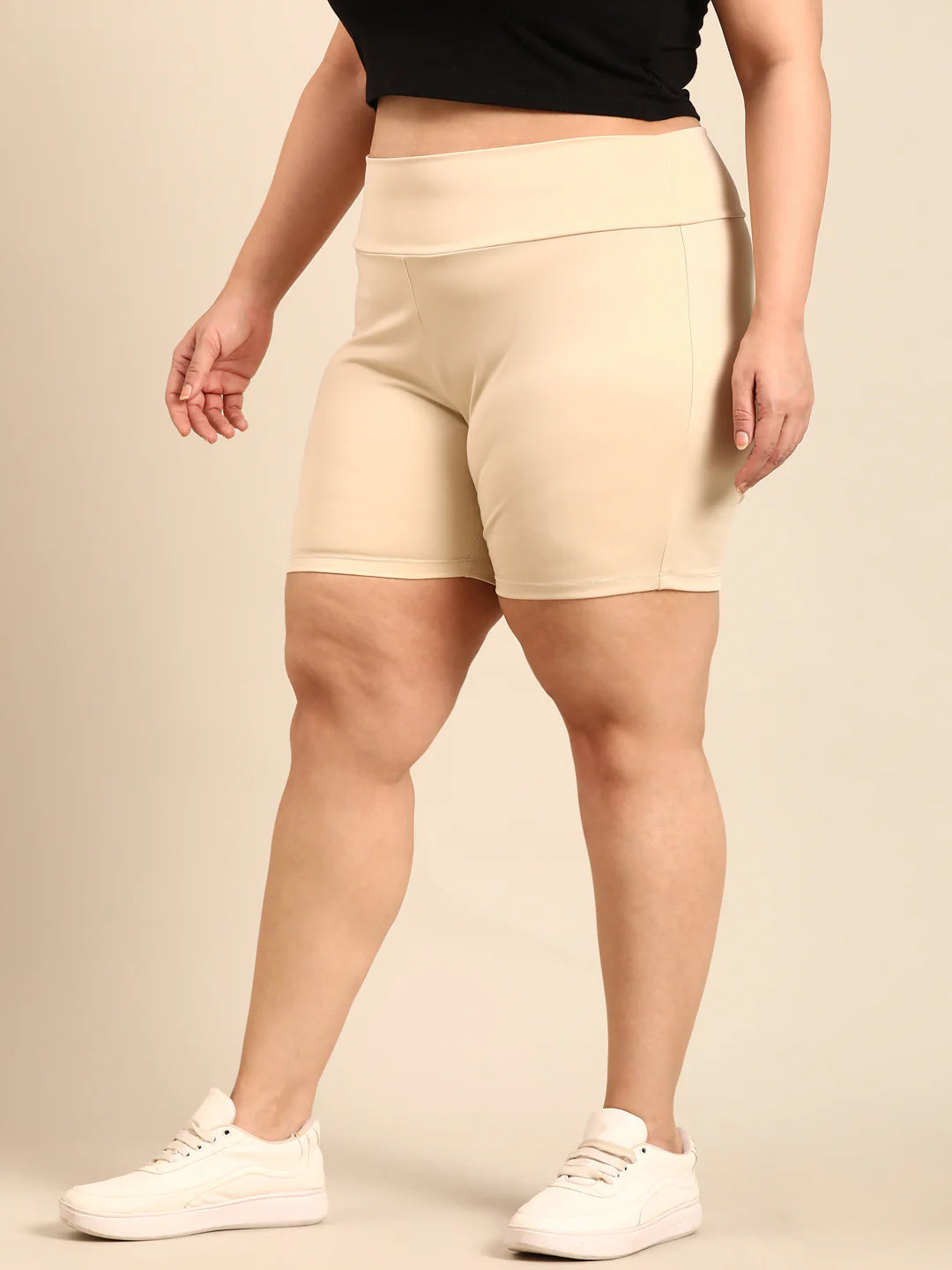 Women Beige Shorties