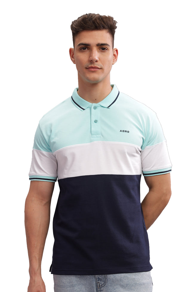 Men Green Regular Fit Polo T-Shirt