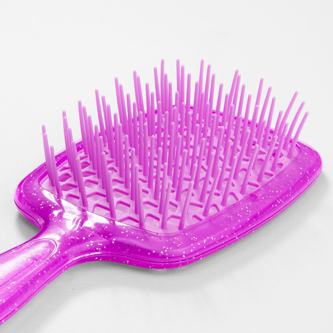 Purple Drama Detangle Hair Brush with Free Pouch