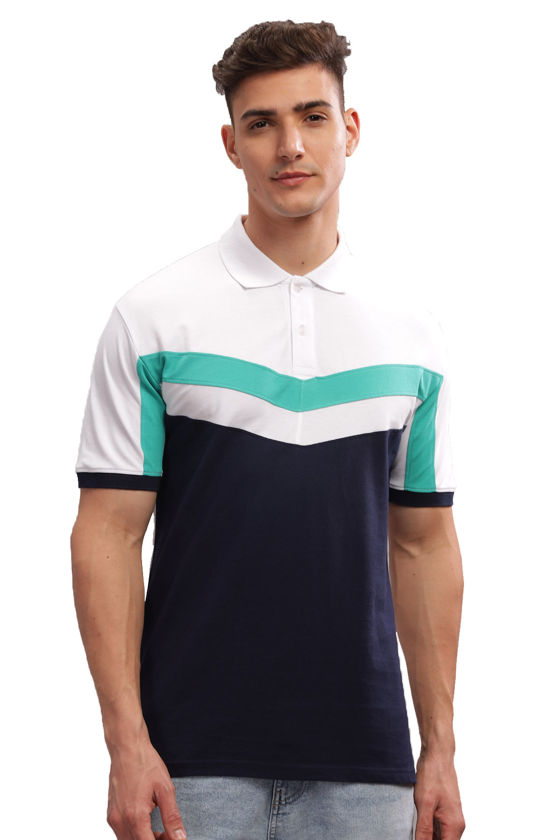 Men Multi Color Regular Fit Polo T-Shirt