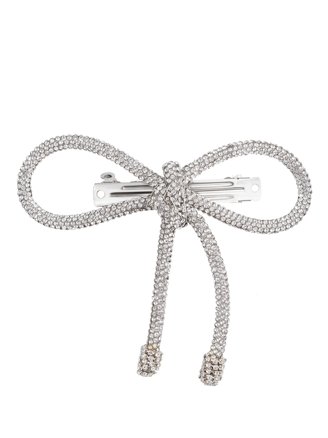 Crystal Hair Bow Barrette Clip