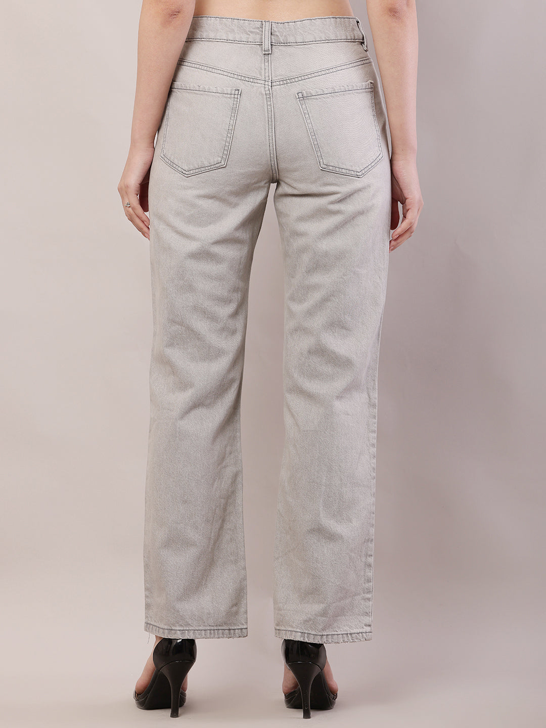 Women Grey Stretchable Pant