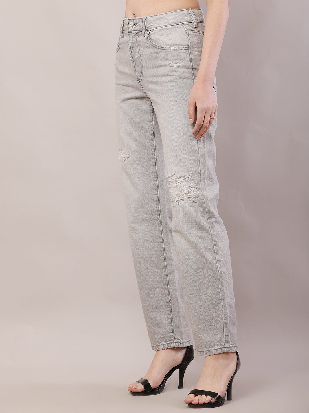 Women Grey Stretchable Pant