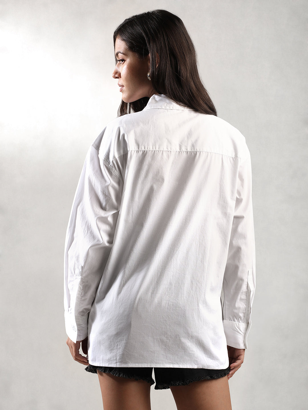 Women White Comfort Fit Shirt