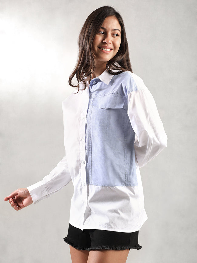 Women White Comfort Fit Shirt