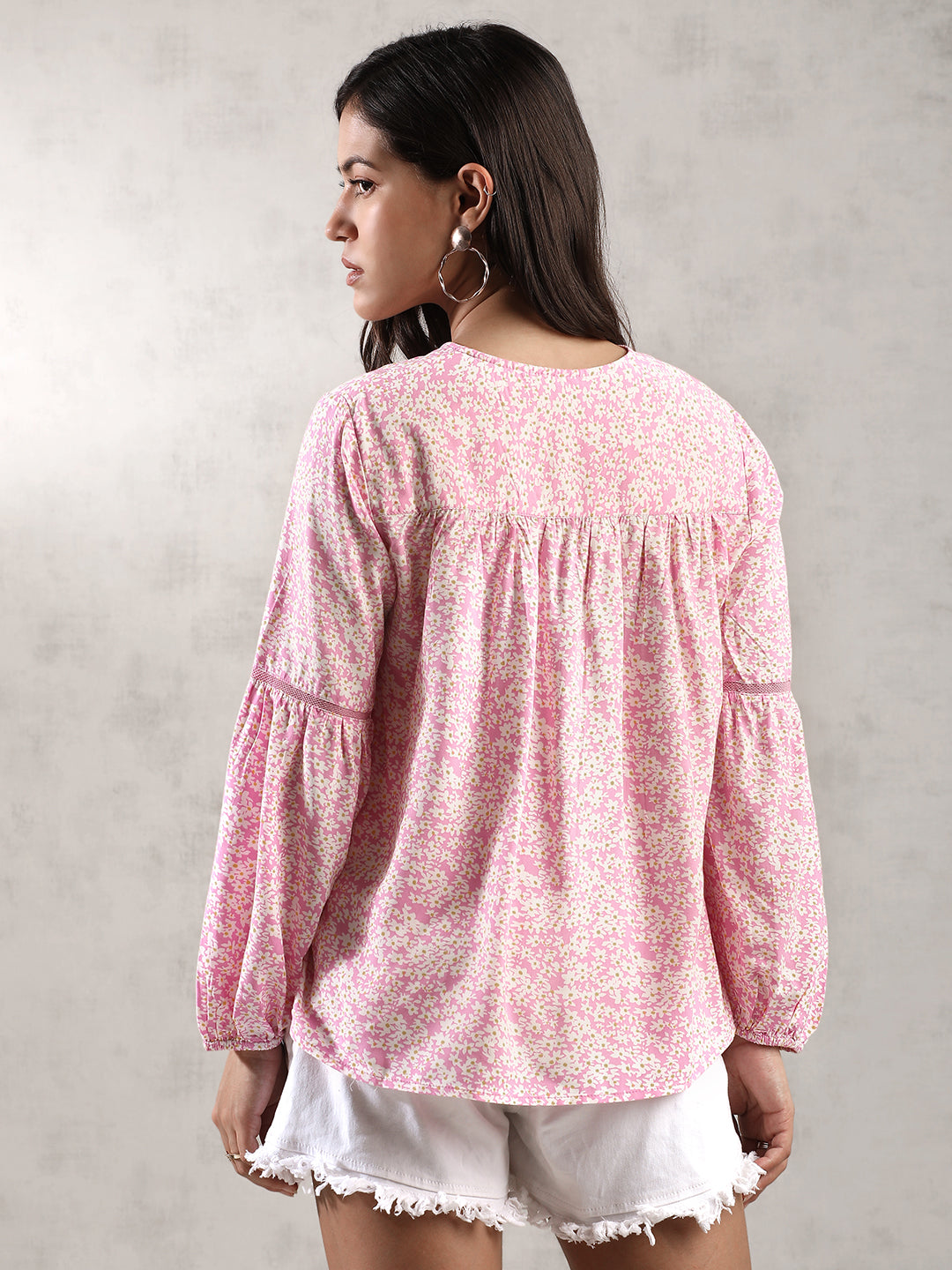 Women Pink Casual A-Line Top