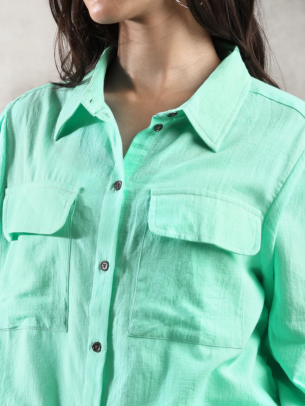 Women Green Casual Shirt