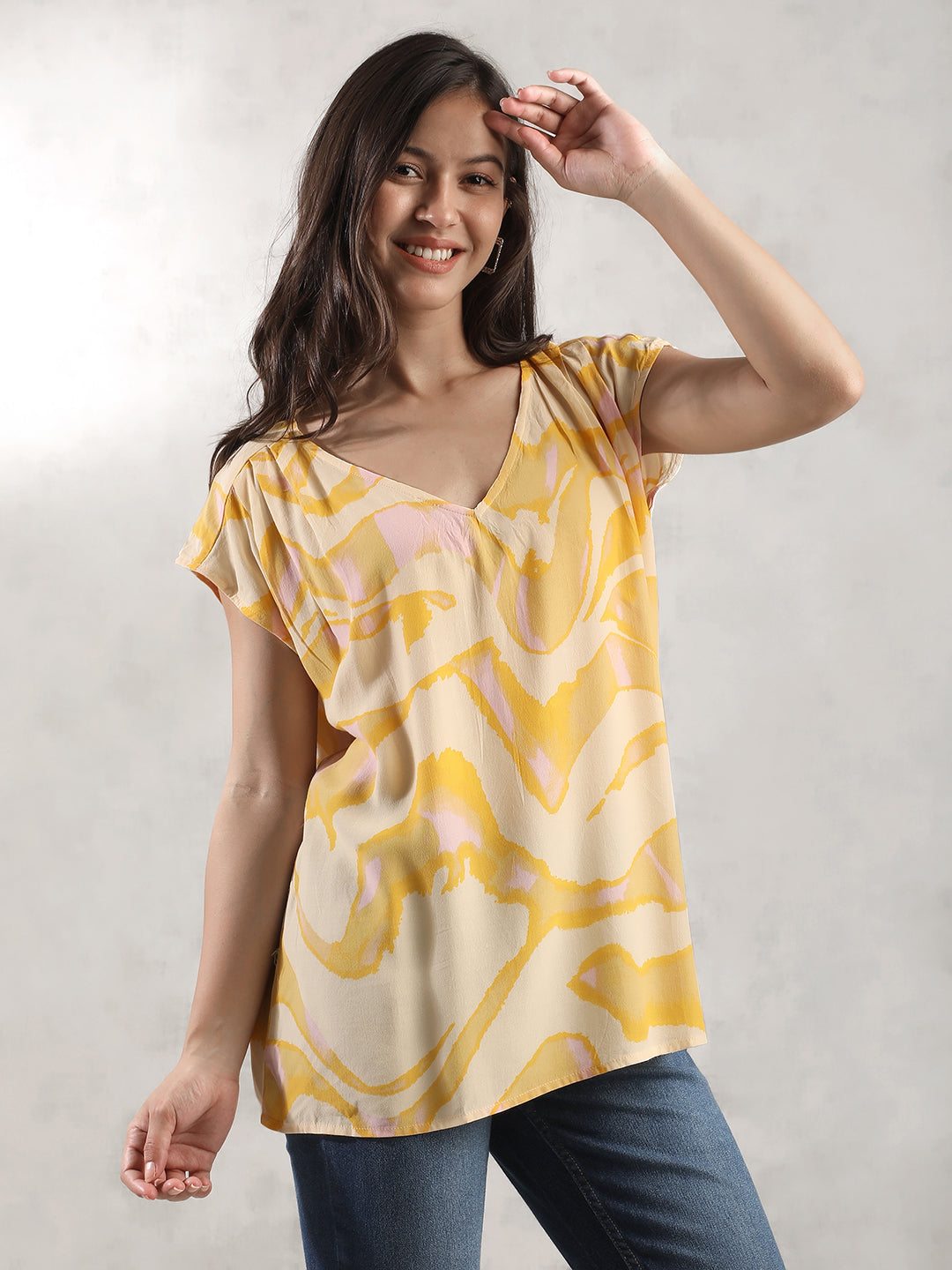 Women Yellow Regular Fit Top