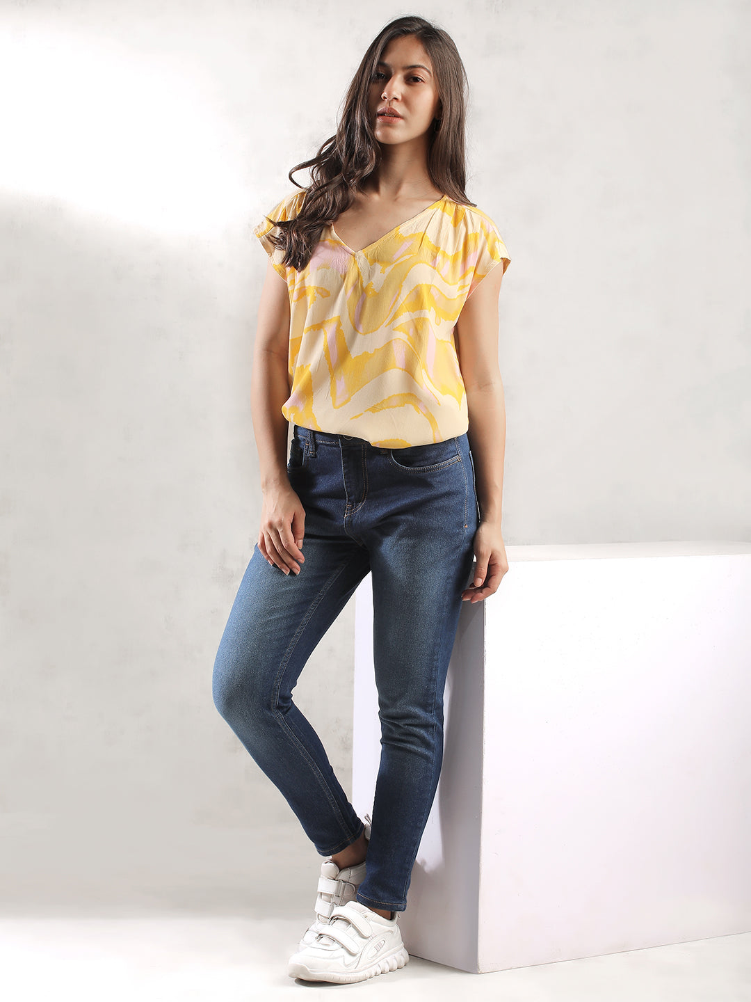 Women Yellow Regular Fit Top