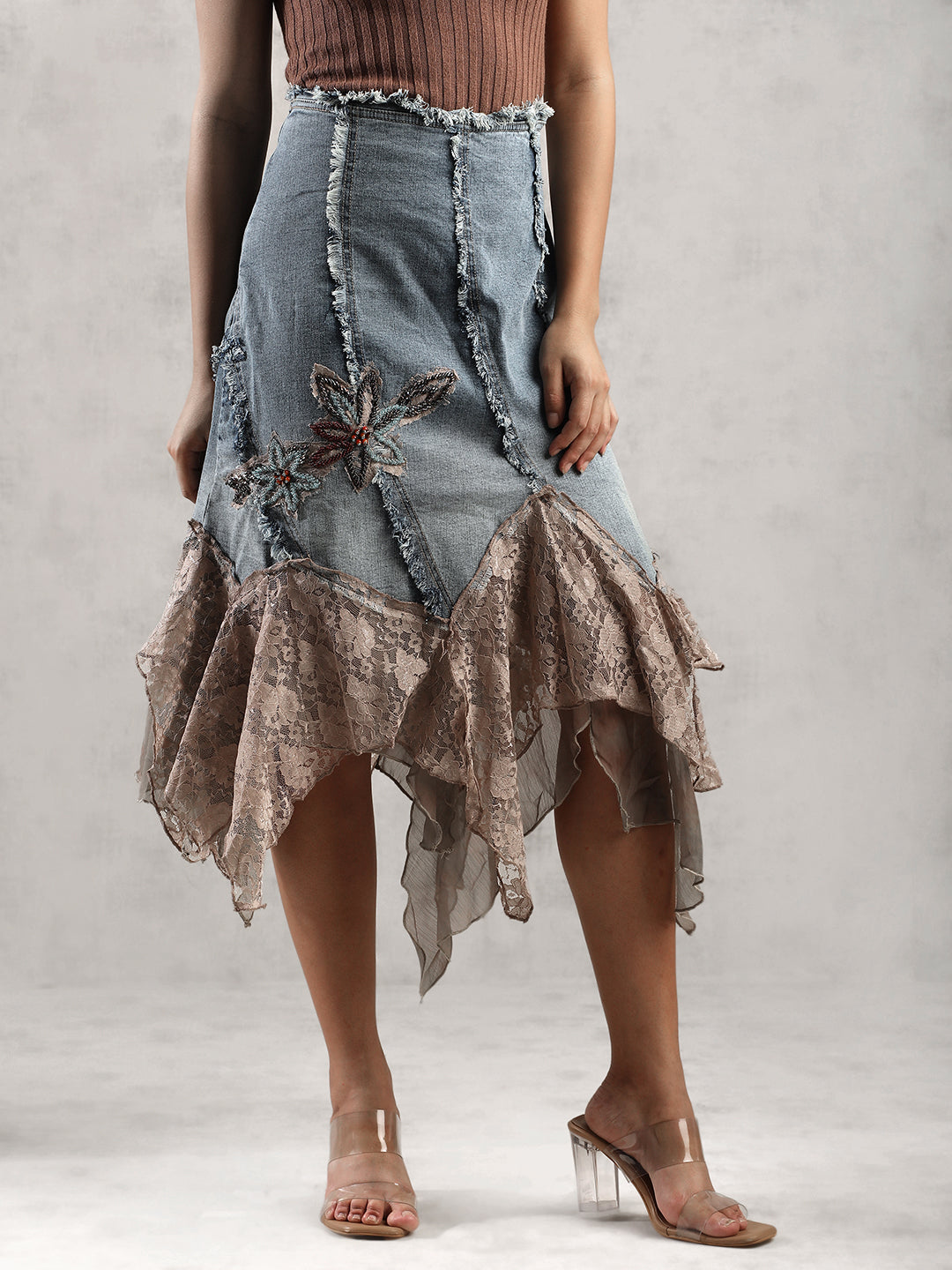 Women Chic Uptown Denim Skirt