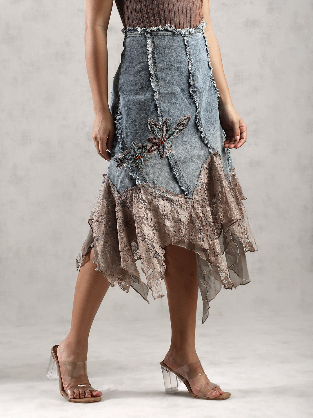 Women Chic Uptown Denim Skirt