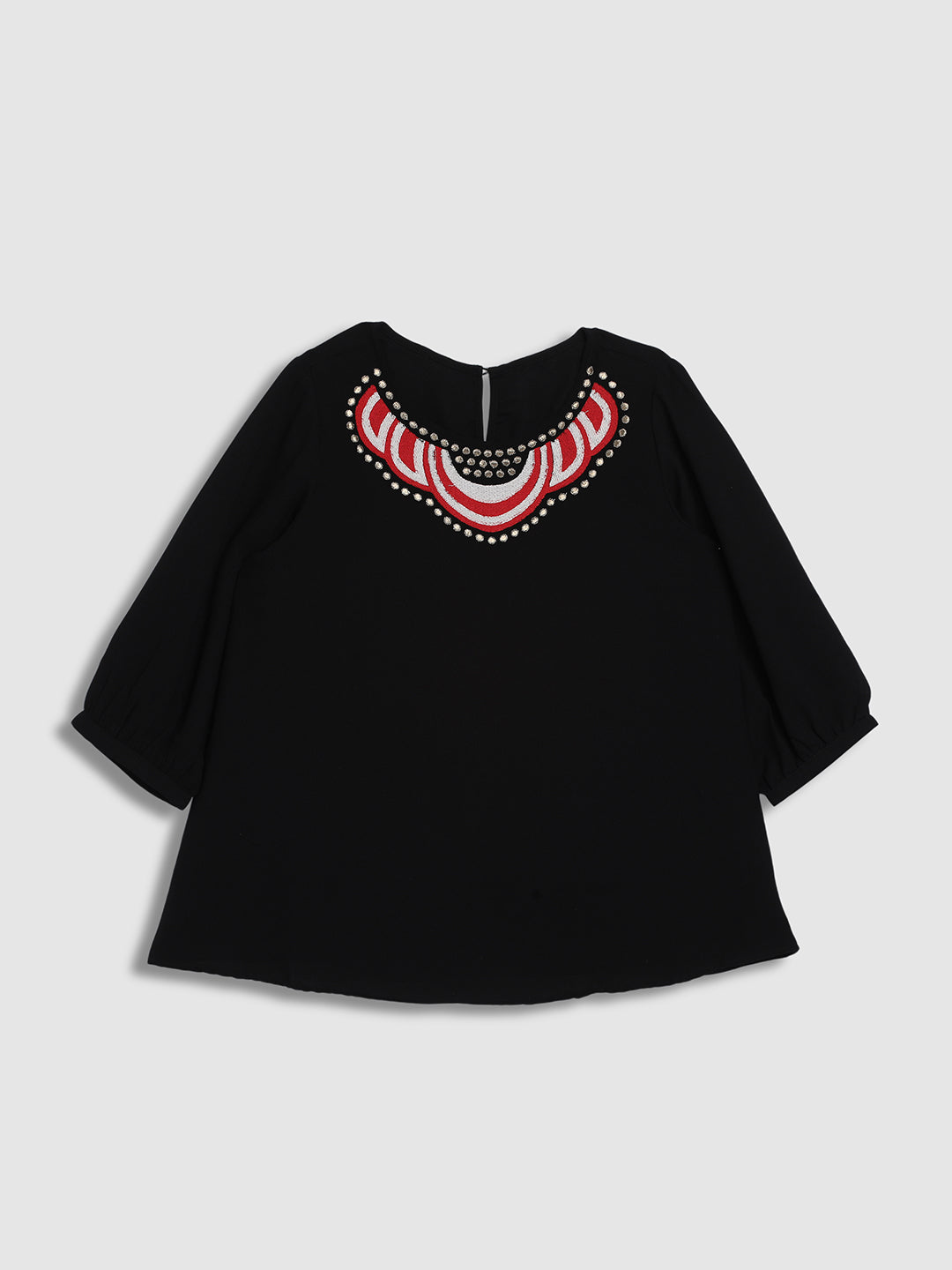 Women Black New Detail Top