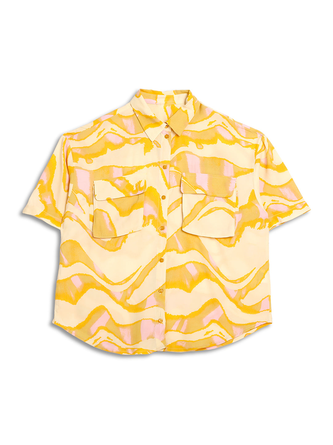 Women Yellow Comfort Fit Shirt