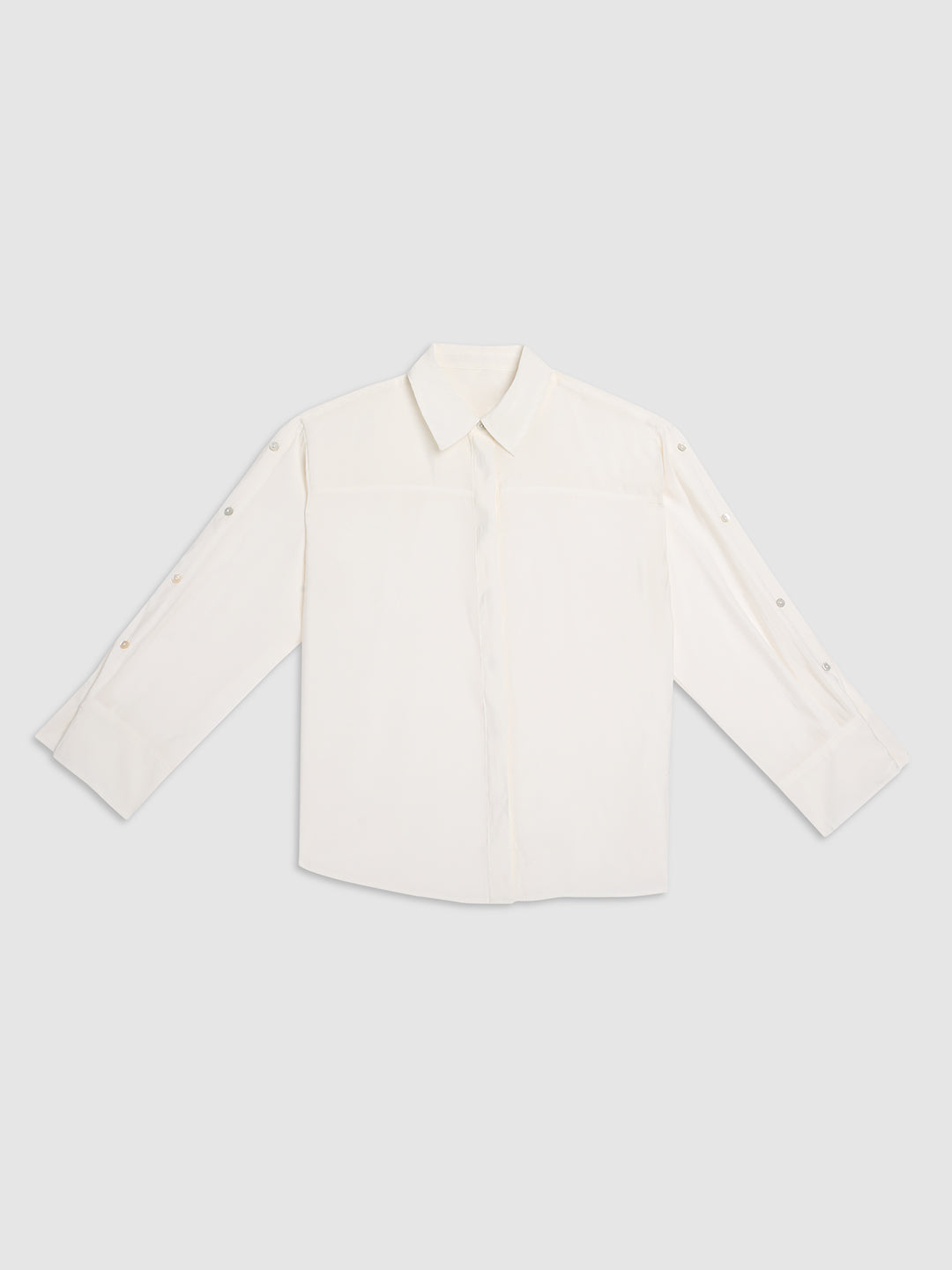 Women Cream Comfort Fit Shirt