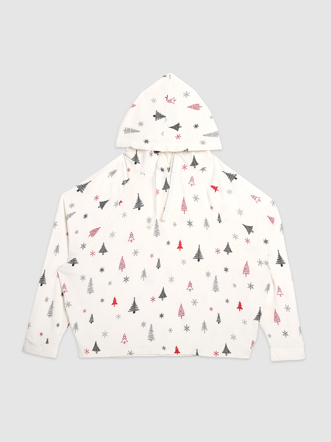 Women White Christmas Theme Hoodie