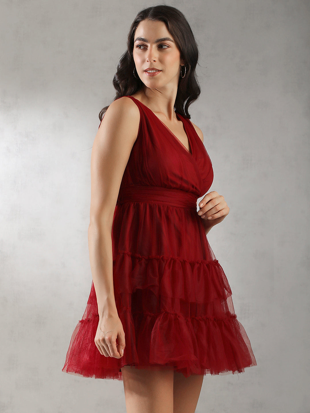 Women Red Mini Party Dress