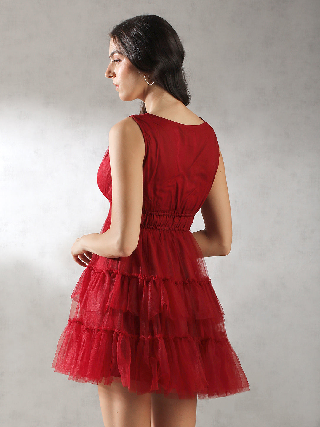 Women Red Mini Party Dress