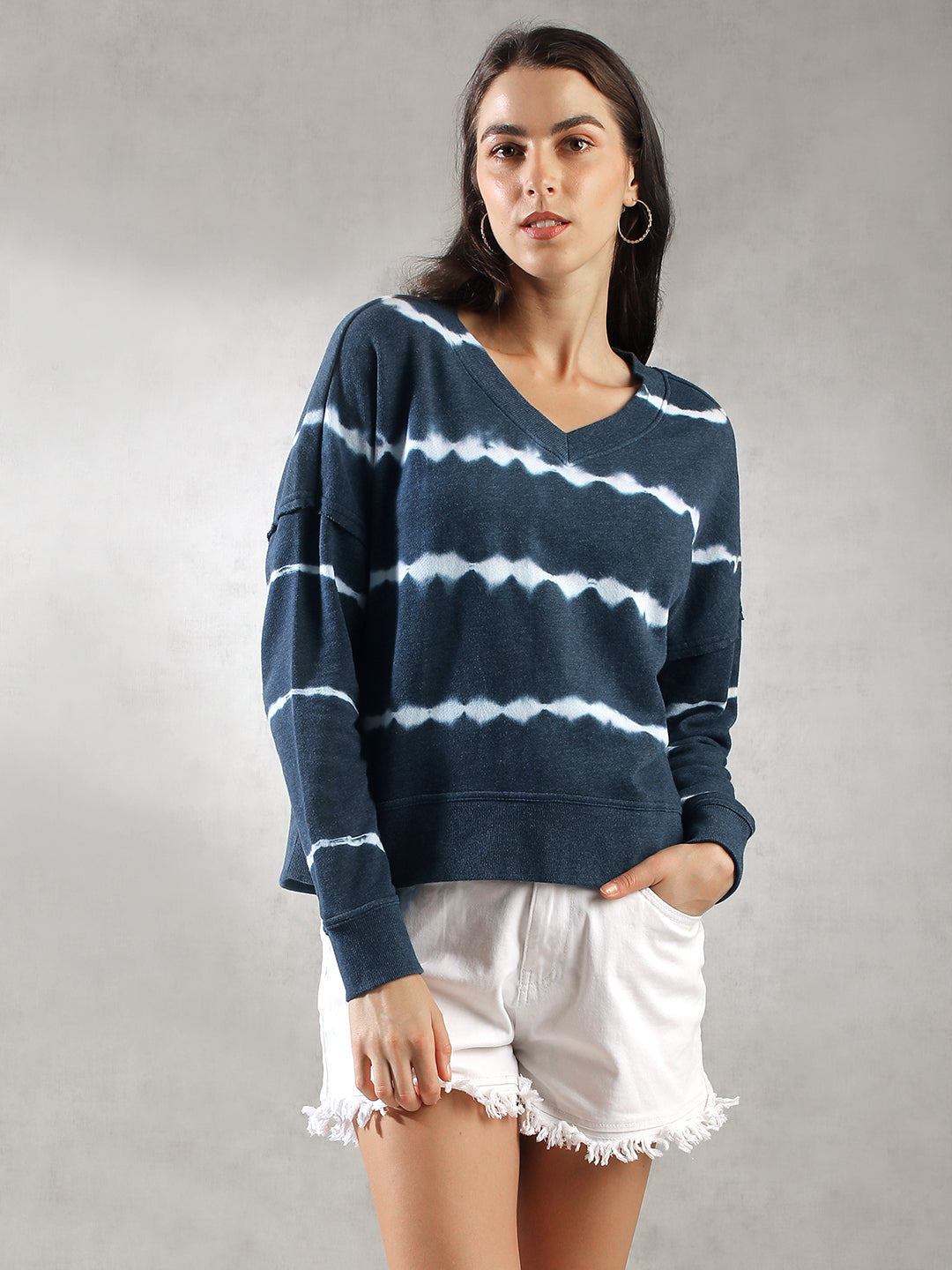 Women Oversize Drop Shoulder Sweatshirt