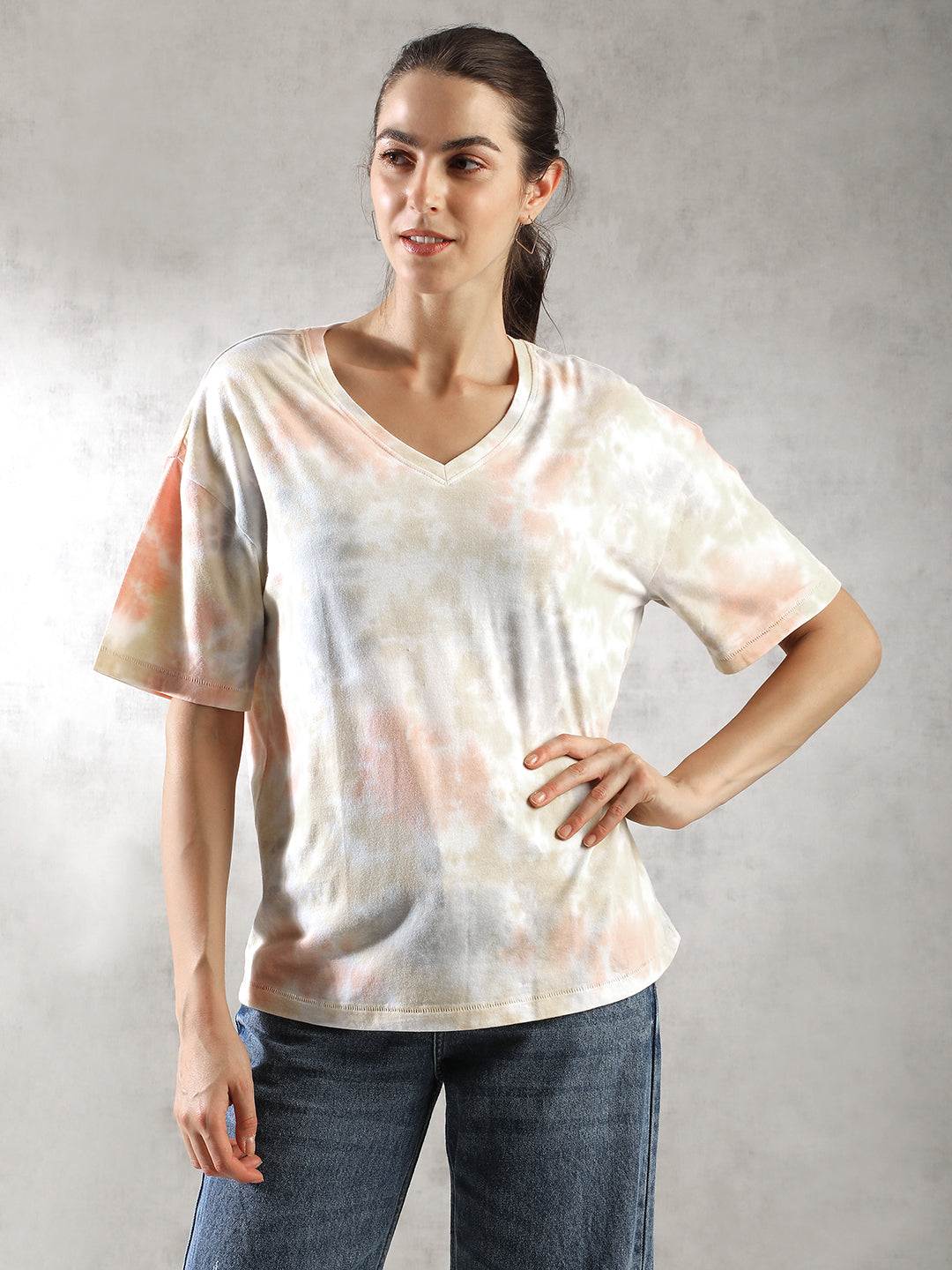 Women Pastel Tie-Dye Top