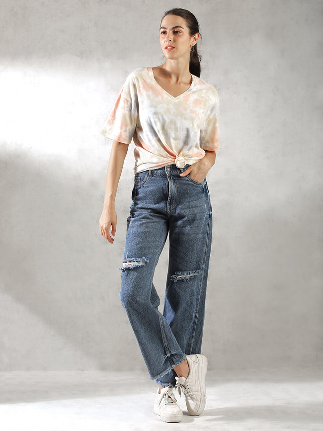 Women Pastel Tie-Dye Top