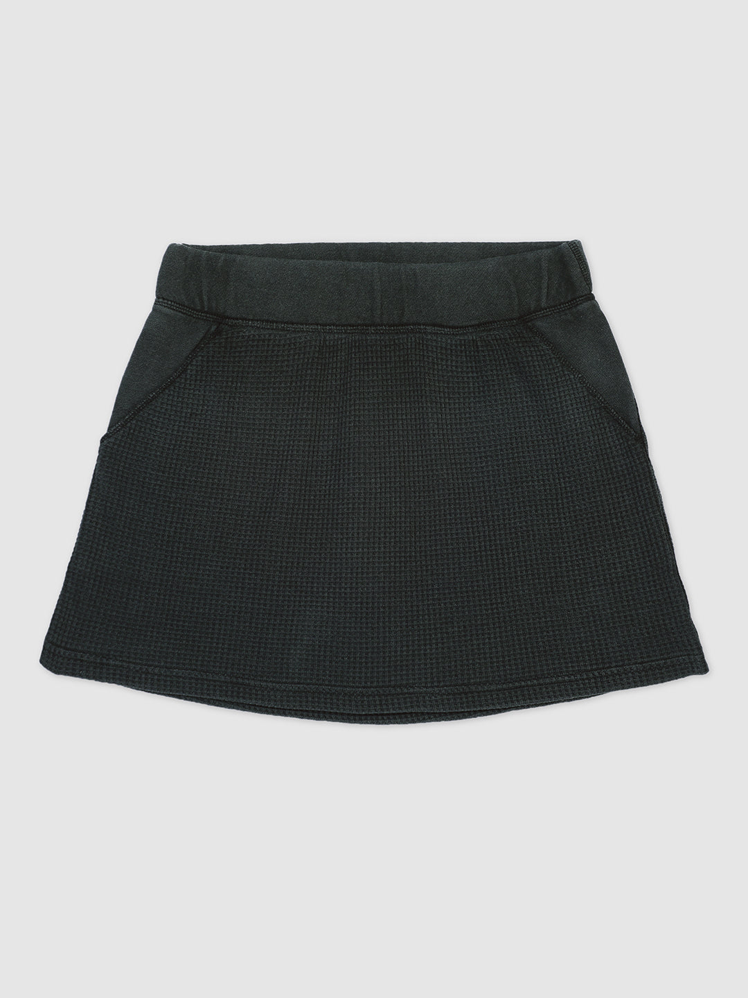 Women Charcoal Waffle Textured Skirt