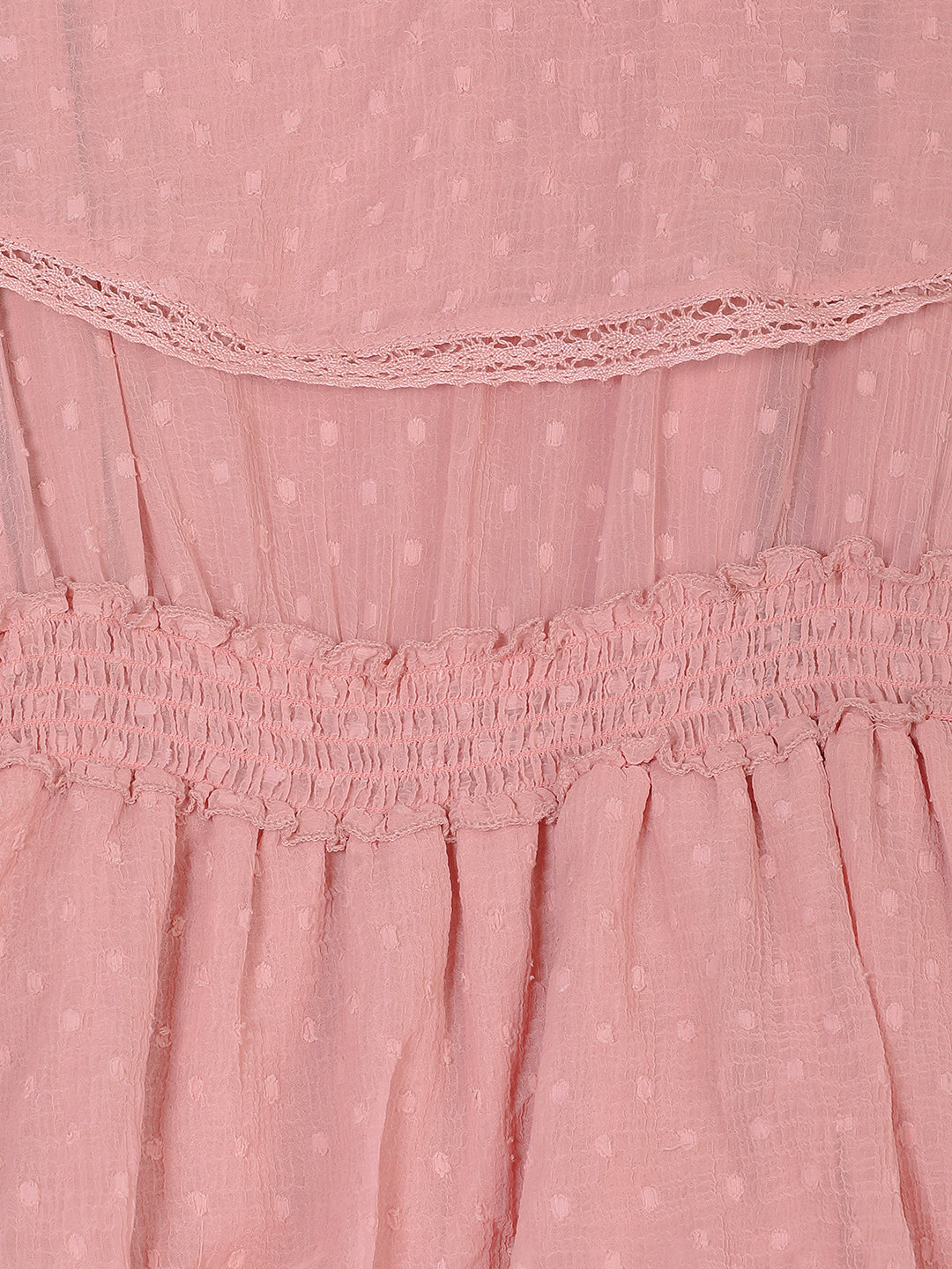 Women Pink Textured Dress