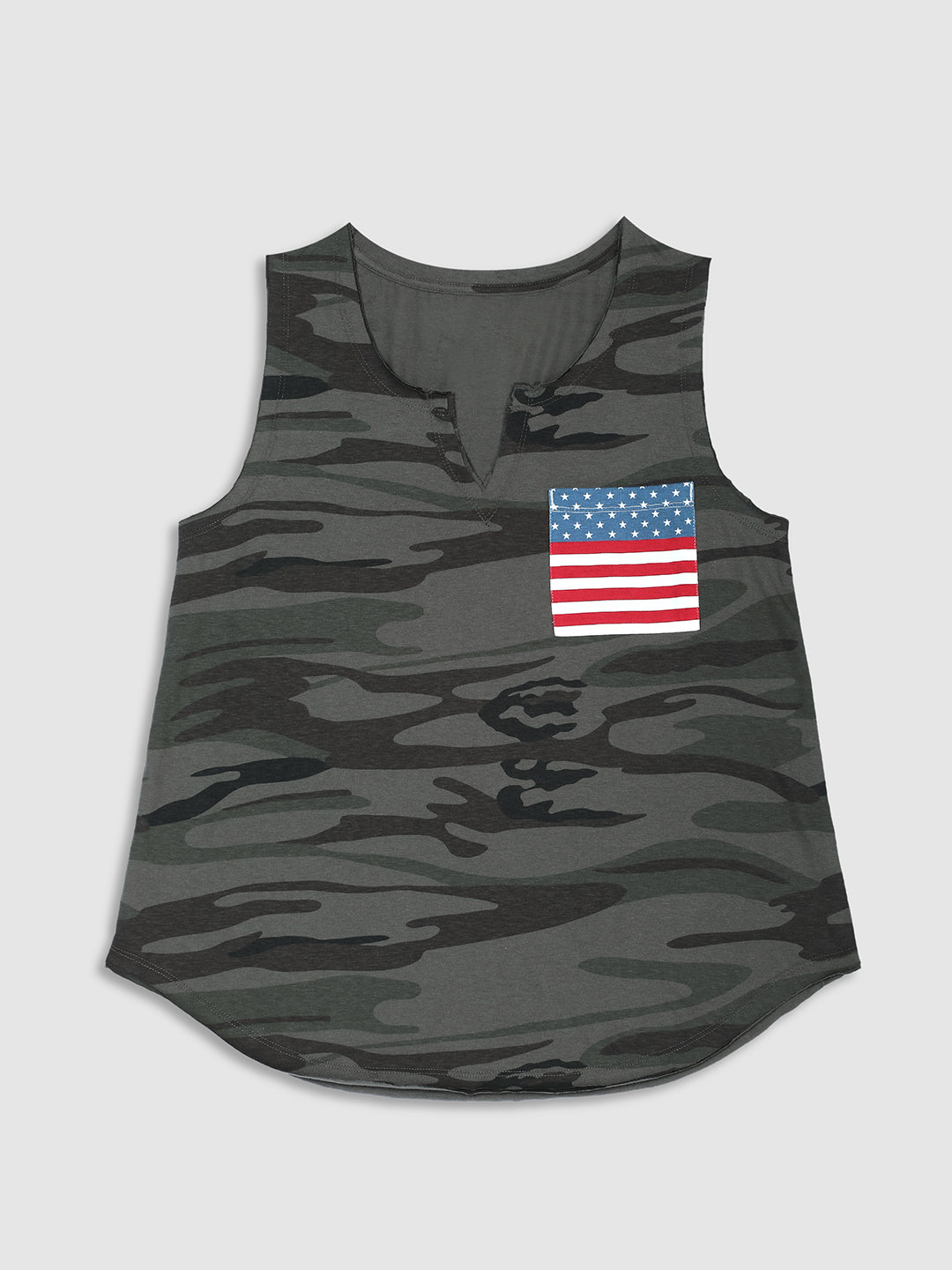 Women Green Flag Print Tank Top