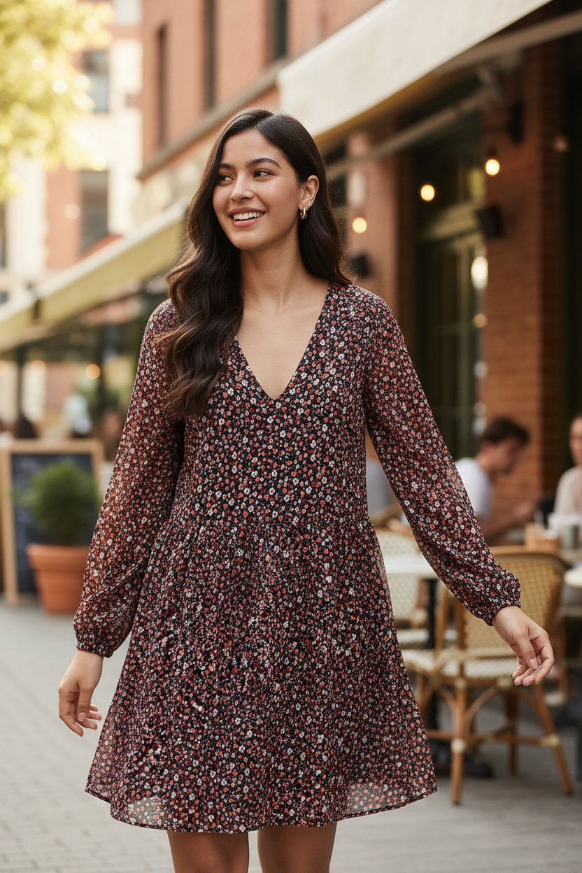Women Tiny  Floral Printed Dress
