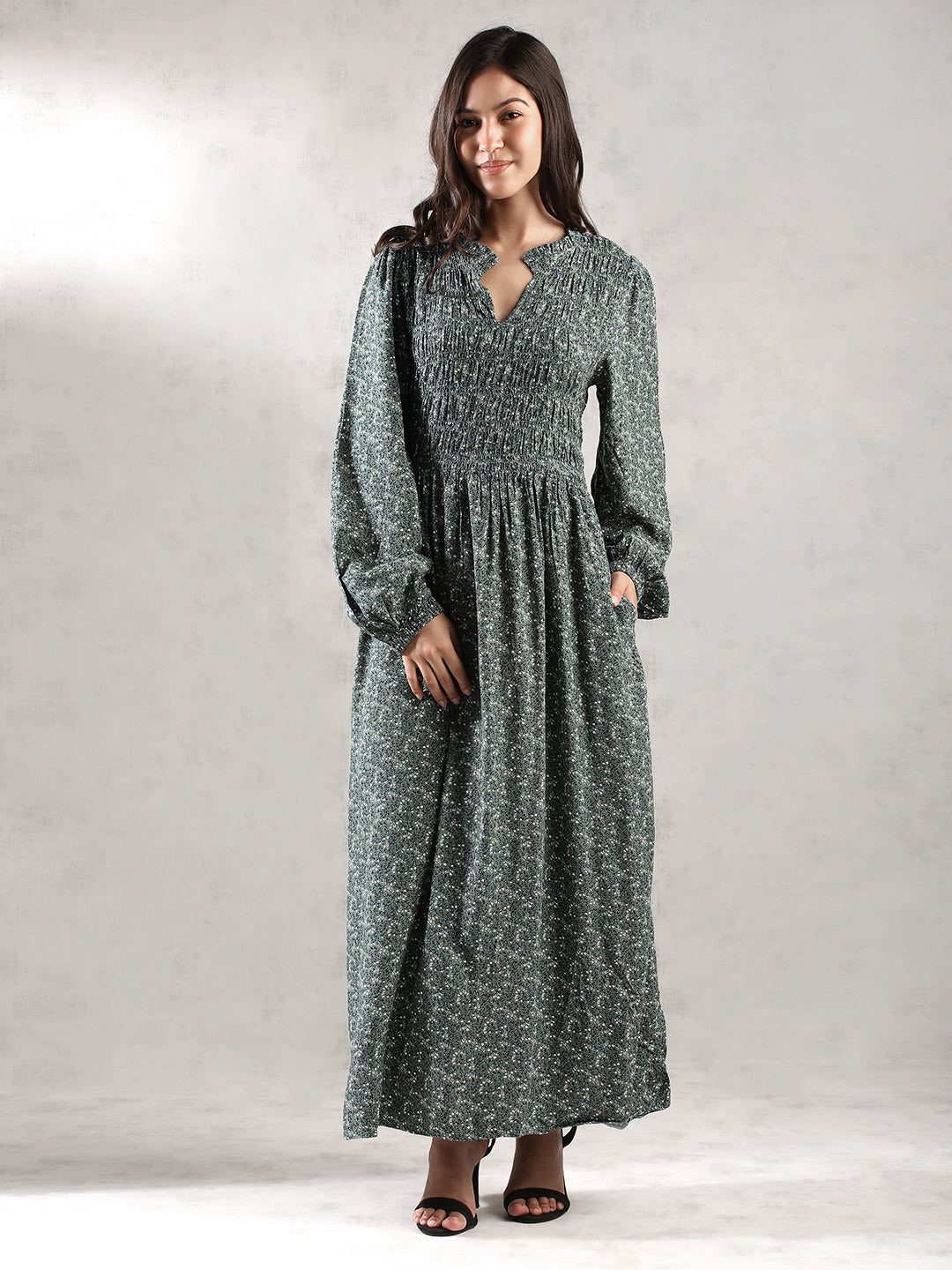 Women Green Regular Fit Dress