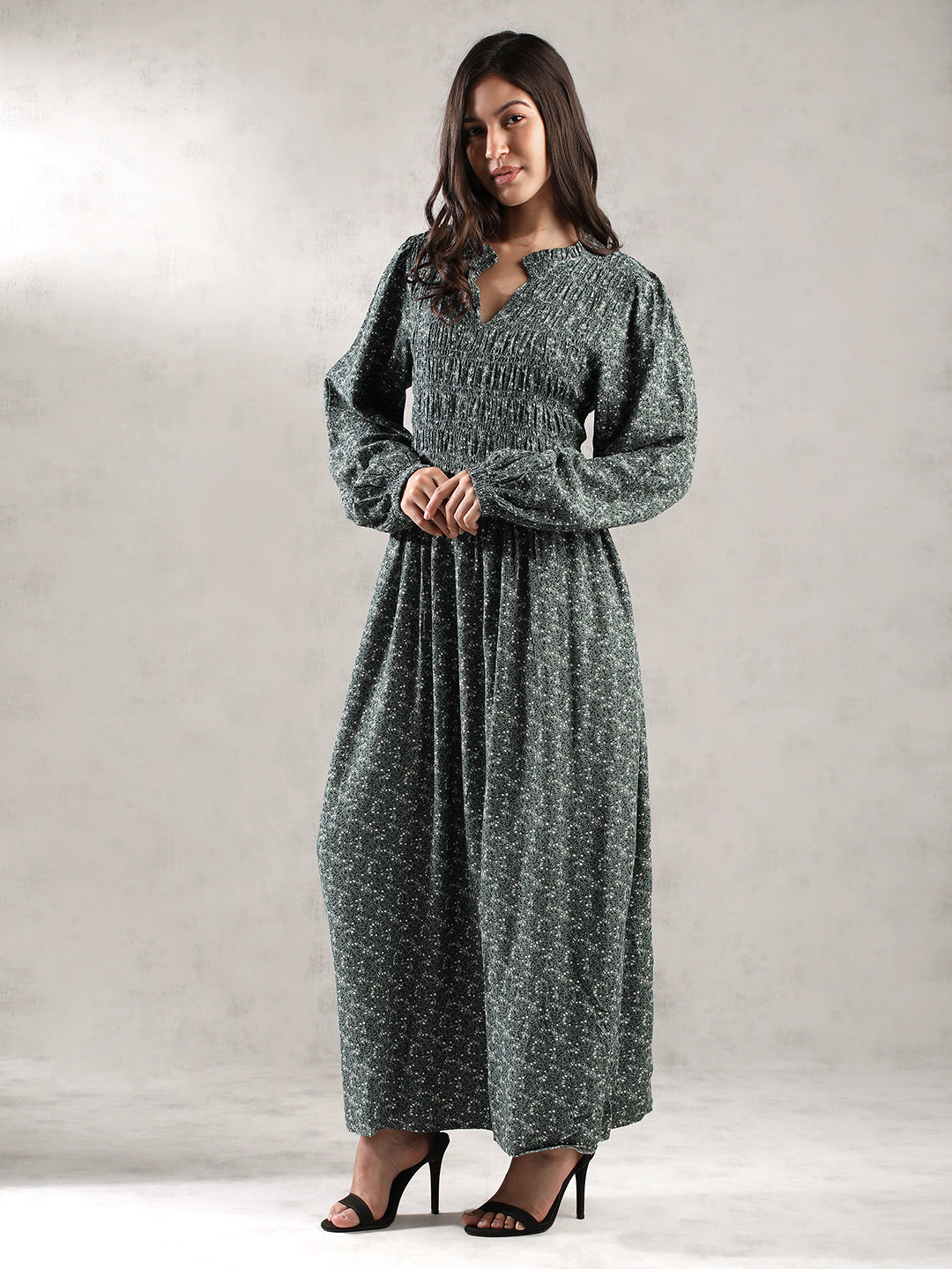 Women Green Regular Fit Dress