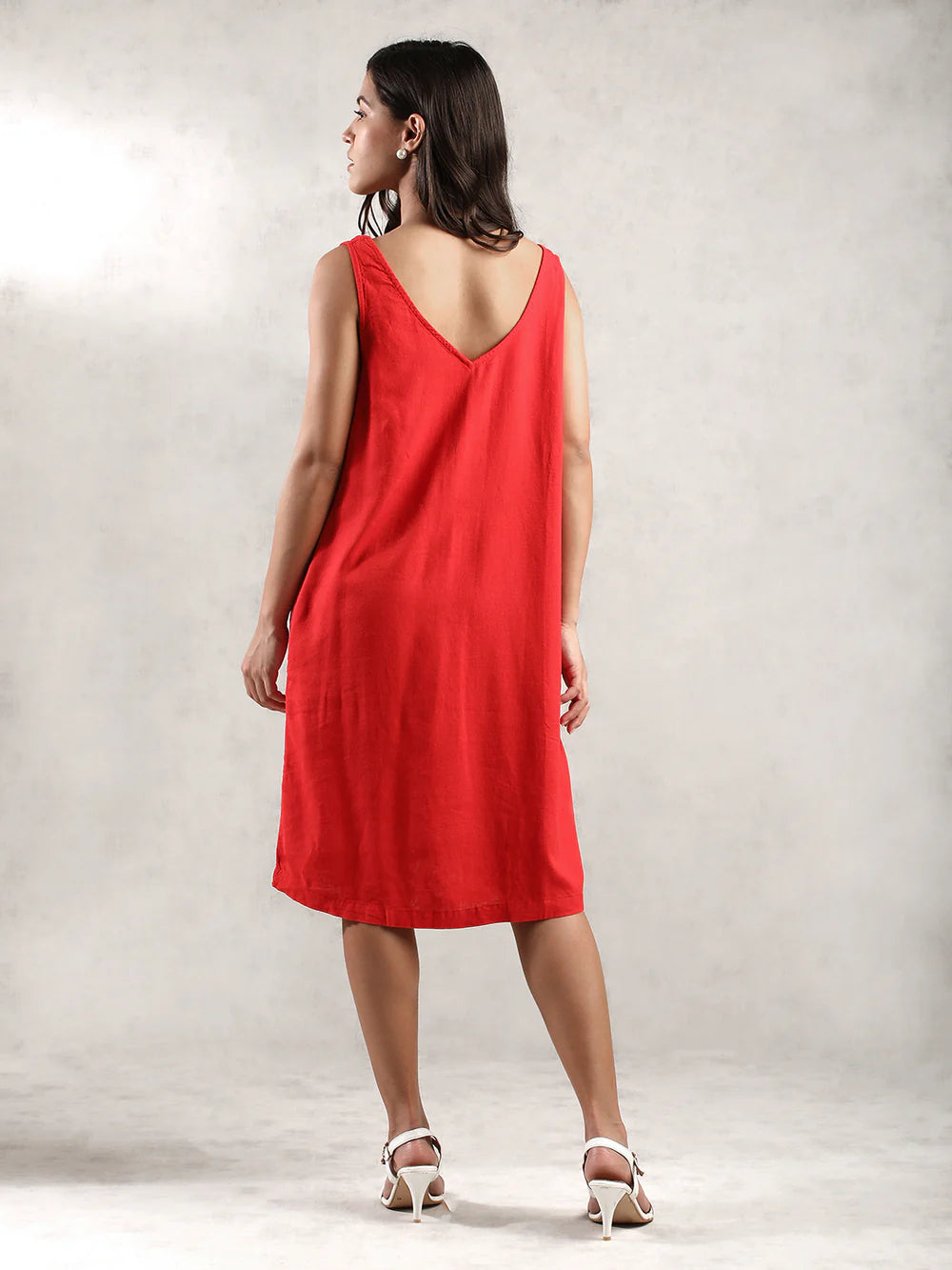 Women Red Regular Fit Dress