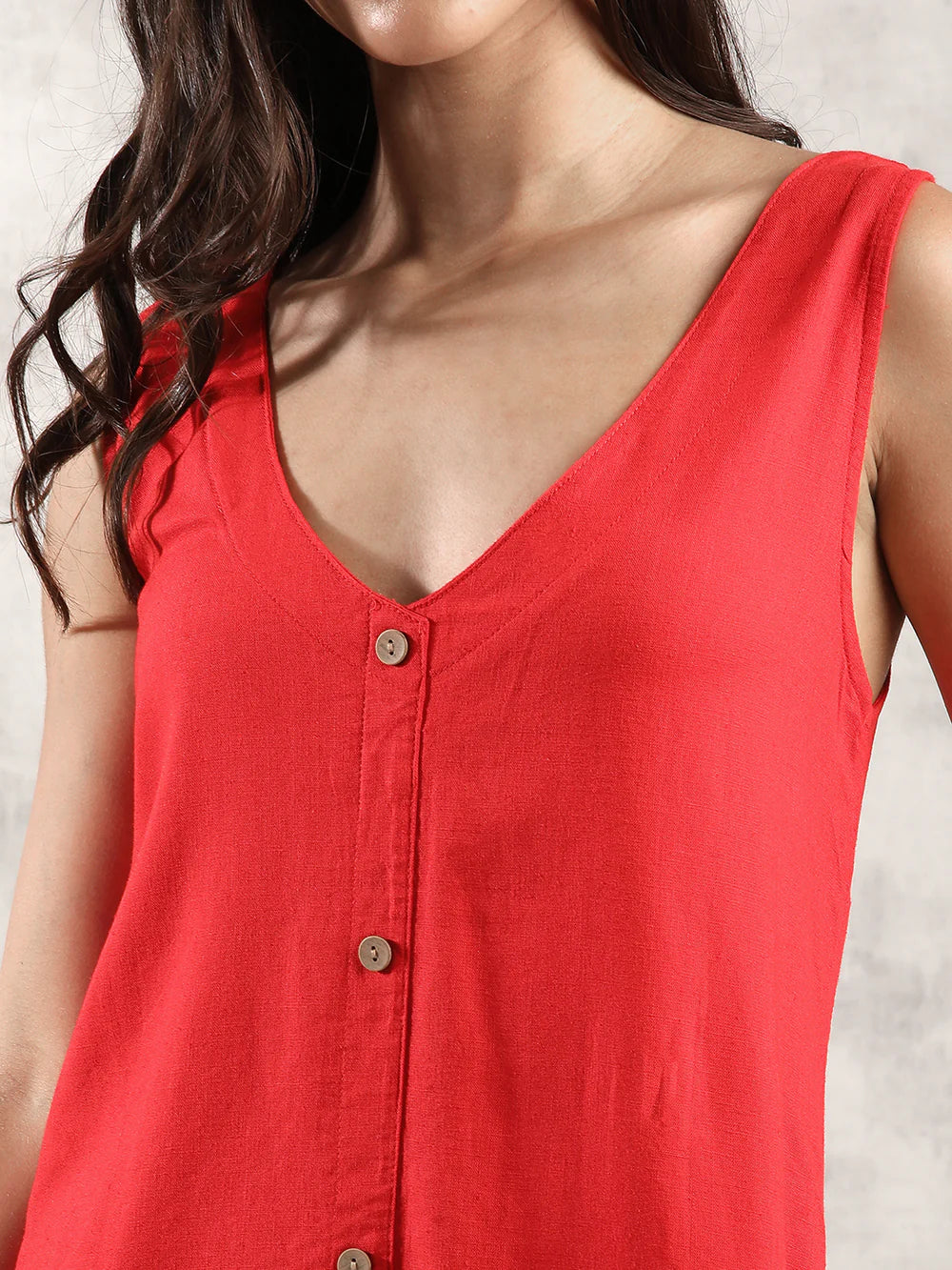 Women Red Regular Fit Dress