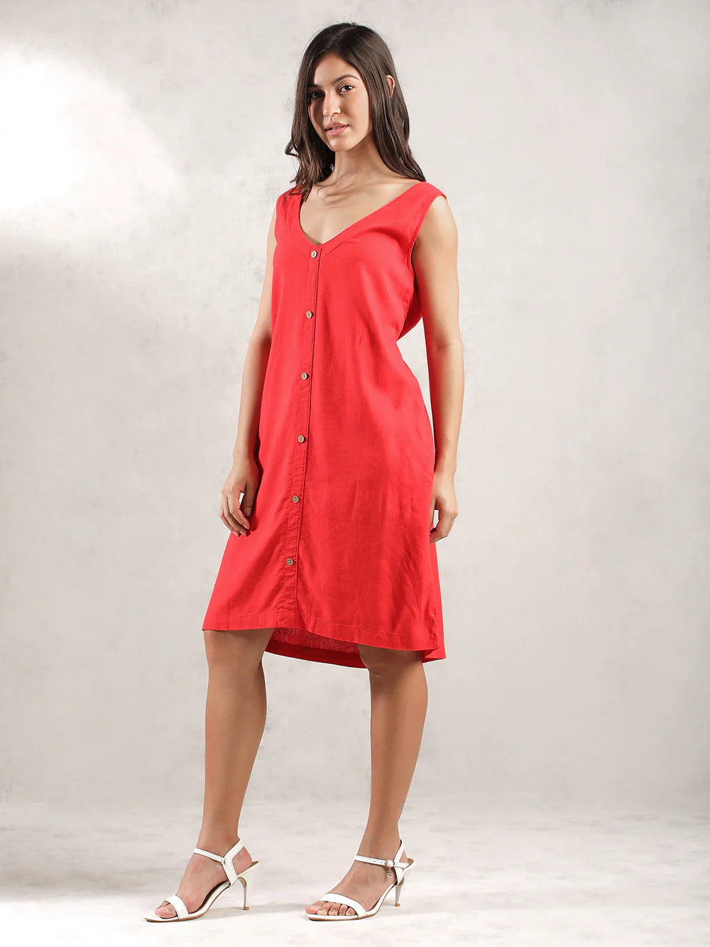 Women Red Regular Fit Dress