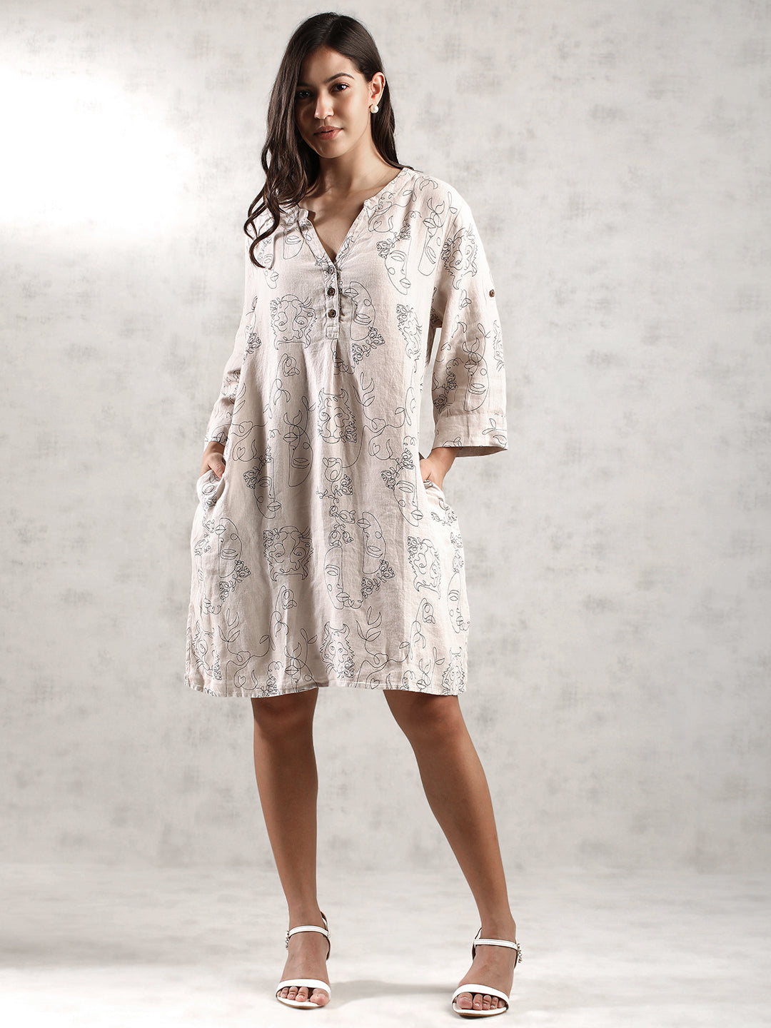 Women Grey Oversize Fit Dress