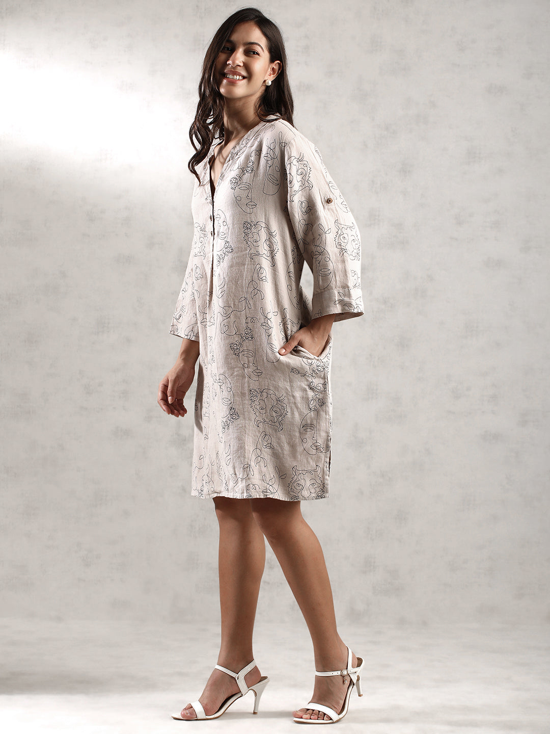 Women Grey Oversize Fit Dress