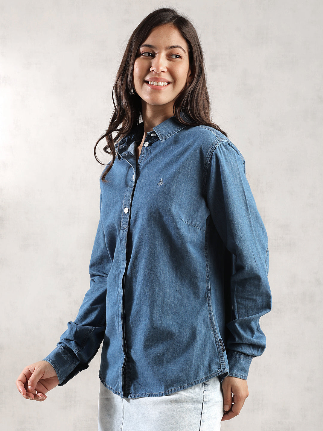 Women Blue Regular Fit Shirt